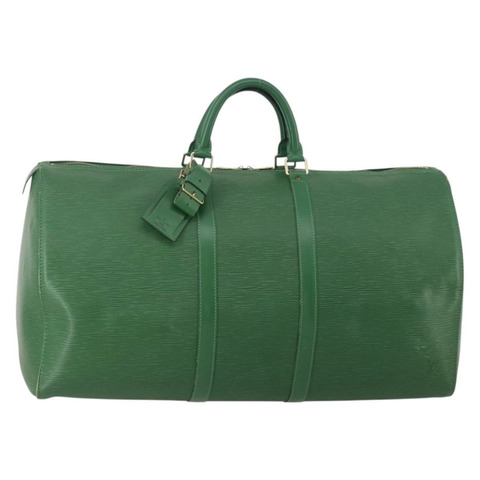 路易威登 Epi Keepall 55 波士頓包 綠色 M42954 LV Auth 202476A