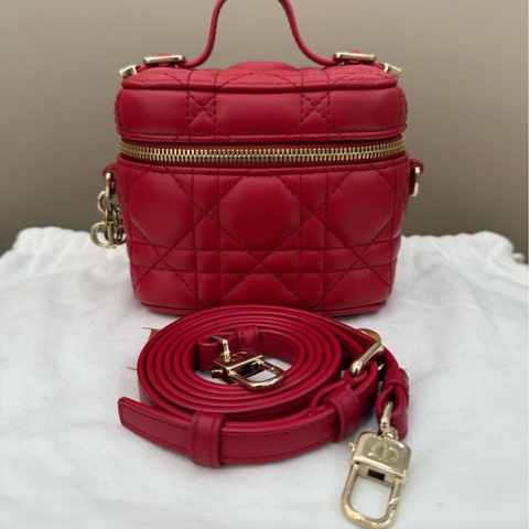 Dior 迪奧 紅色戴妃mini盒子包
