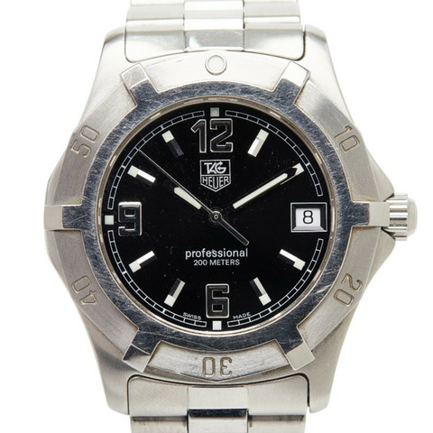 TAG Heuer 豪雅獨家 WN1110 石英腕錶，黑色錶盤，不鏽鋼錶殼，男錶