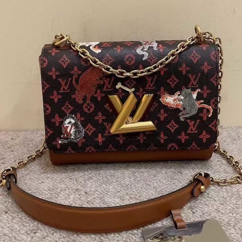 几乎全新 Louis Vuitton 路易威登 Lv 限定款貓咪twist 中號
