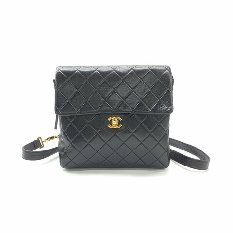 Chanel 黑金 貝嫂 3開 後背包
