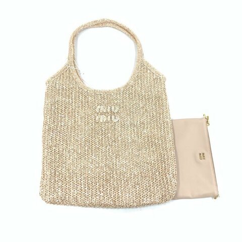Miu Miu 全新 粉色 25ss 亮片 ivy 肩背包