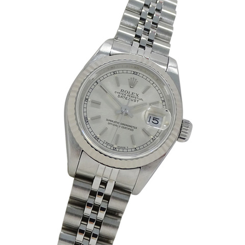 Rolex Datejust 69174 L 系列女士腕錶，品牌，自動上鍊機芯，不銹鋼 (SS)，白金 (WG)，銀色