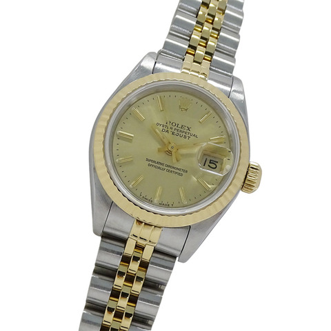 勞力士 Datejust 69173 X 序號，女士自動腕錶，不銹鋼 (SS) 和黃金 (YG) 組合。