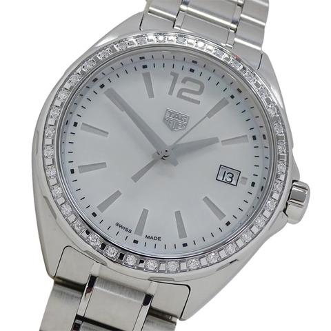 TAG Heuer Formula 1 Lady WBJ131A BA0666 女士腕錶，品牌名稱，鑲鑽，貝殼錶殼，日期顯示，石英機芯，不鏽鋼錶殼，銀色