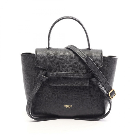 CELINE PICO BELT 手提單肩斜背包 皮革 黑色 二手 女款
