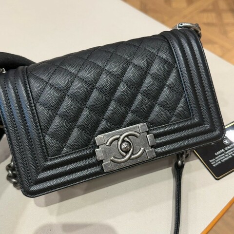 Chanel small Leboy 
Caviar leather black x phw