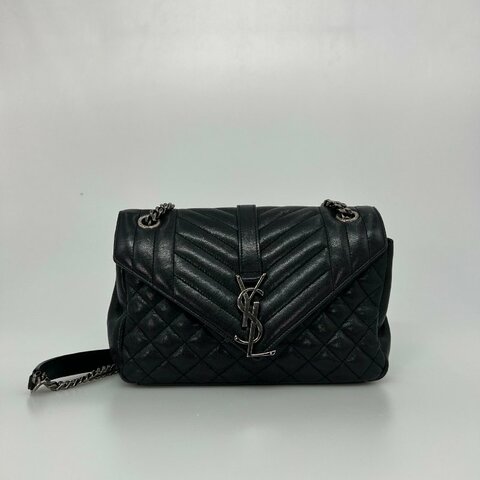 YSL 426125 黑銀學院包