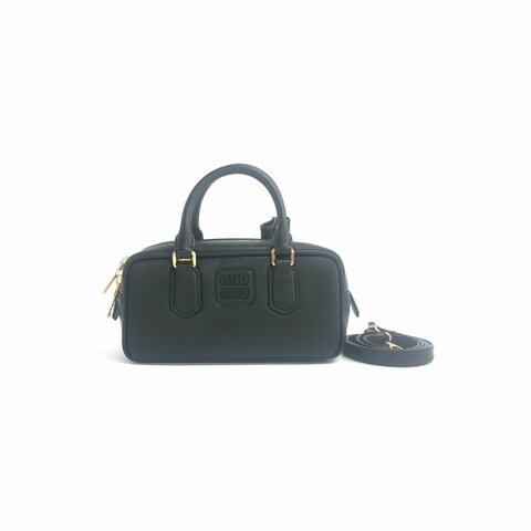 Miu Miu 黑金 arcadie 保齡球 mini 肩背包