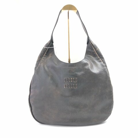 Miu Miu 咖啡棕 Napa皮 hobo 肩背包