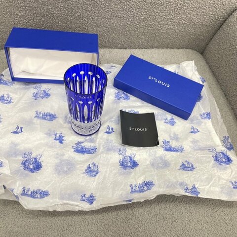 愛馬仕 Hermès St Louis 聖路易杯 藍色 玻璃｜全新