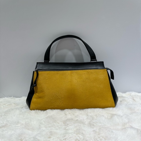 Celine 賽琳限量款Edge手提單肩包，拼色設計，馬毛拼皮材質 34*18*27