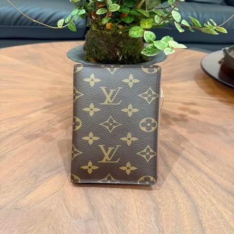 lv 中古經典老花 雙開 長夾