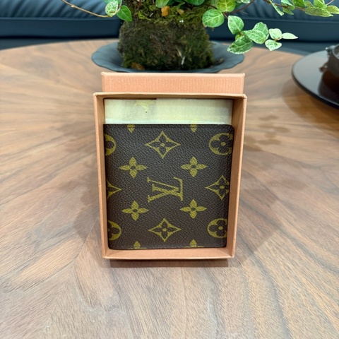 「保存品」lv經典老花 短夾 名片卡夾