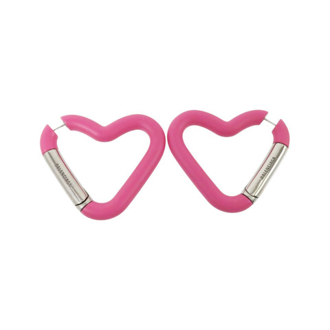 BALENCIAGA PVC/金屬Love Clip  Earrings耳環