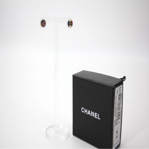 Chanel Vintage 03A 金屬美式風格圓形迷你耳環