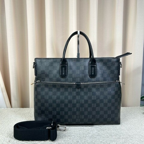 Louis Vuitton 黑色棋盤格電腦公事包