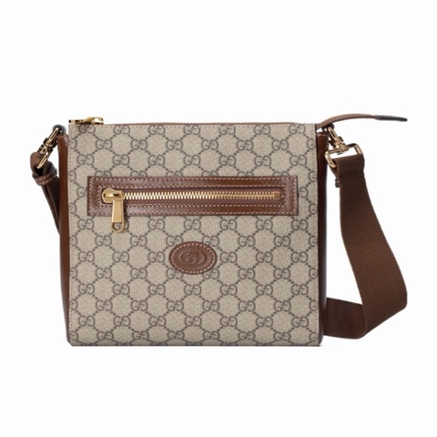 Gucci 男士 互扣式雙G單肩包均碼碼21cm*4.5cm*23.5cm