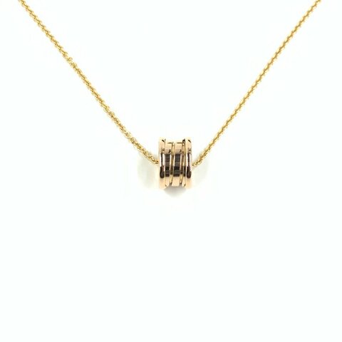 BVLGARI 18K玫瑰金 彈簧 項鍊