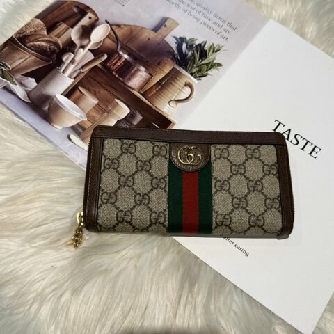 GUCCI Ophidia GG印花拉鍊長夾