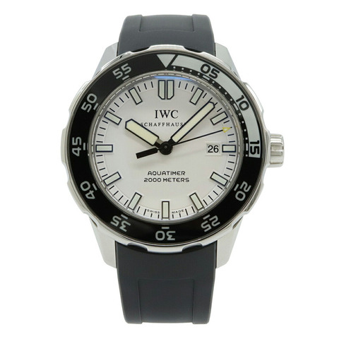 IWC萬國錶 Aquatimer 白色錶盤 不鏽鋼錶帶 橡膠錶帶 自動男士腕錶 IW356811