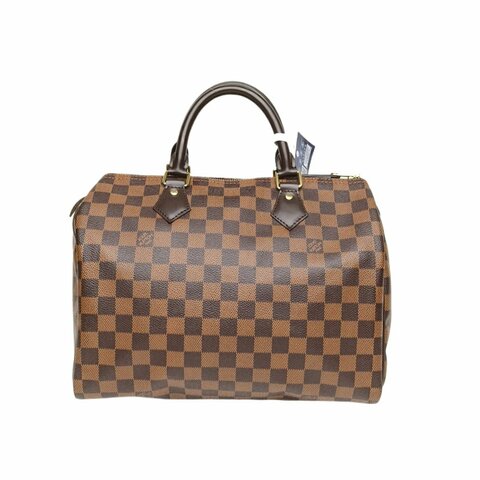 Louis Vuitton Speedy30無肩帶棕色棋盤格PVC2015