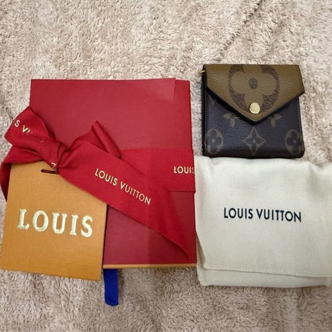 LOUIS VUITTON 迷你Zoe 拼色老花短夾