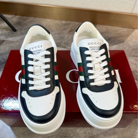 Gucci 古馳 新款黑白熊貓拼色餅乾鞋