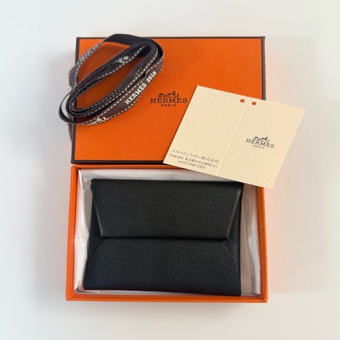 ✔️Hermès Bastia 零錢包 / Epsom皮 / 黑