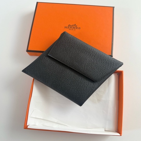 ✔️Hermès Bastia 零錢包 / Epsom皮 / 黑