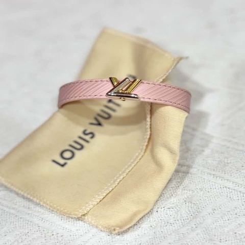 全新閒置 Louis Vuitton Twist 金銀雙配色皮革手環