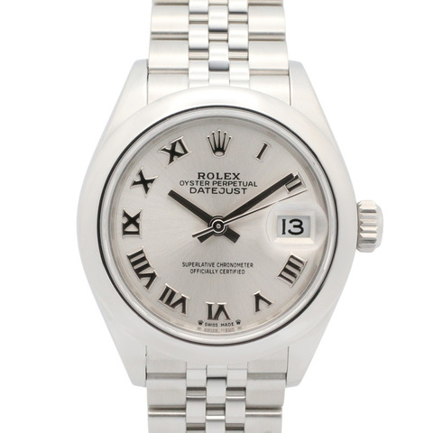 勞力士 Datejust 隨機序號腕錶，不鏽鋼材質，女士款，銀色錶盤，羅馬數字時標，279160