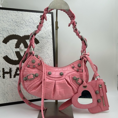 巴黎世家 Balenciaga  粉色機車包