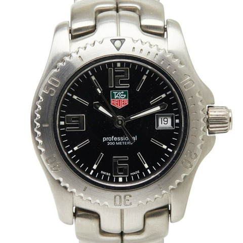 TAG Heuer Link WT1310 石英腕錶，黑色錶盤，不鏽鋼錶殼，女款