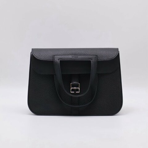 HERMES Halzan 25 - Noir 黑銀 W
