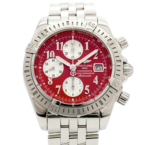百年靈 Chronomat Evolution A13356 紅色錶盤男士腕錶