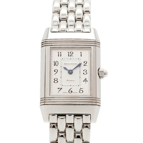 積家 Reverso Duetto 266.8.44 銀色錶盤女錶