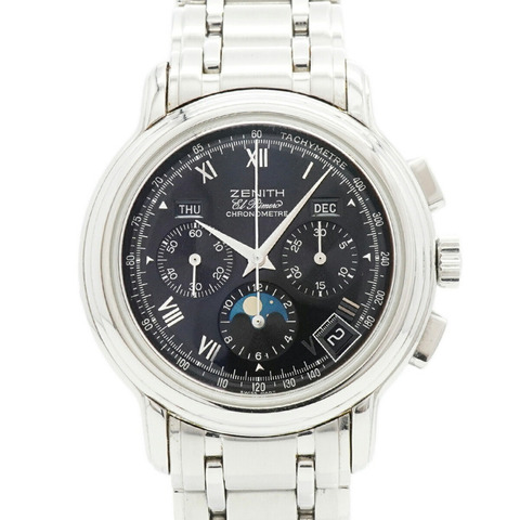真力時 Chronomaster 月相腕錶 02.0240.410 黑色錶盤男士腕錶