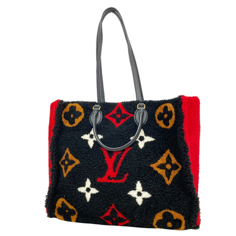 路易威登 Monogram Teddy OnTheGo GM 手提包 M55421 黑紅 女款 OP021962