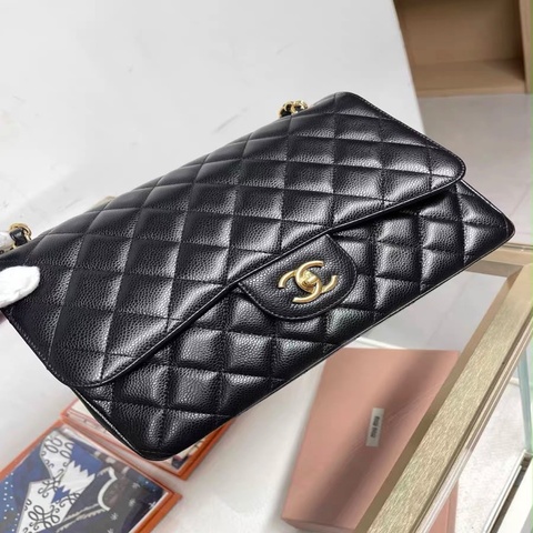 Chanel classic double flap Black x ghw