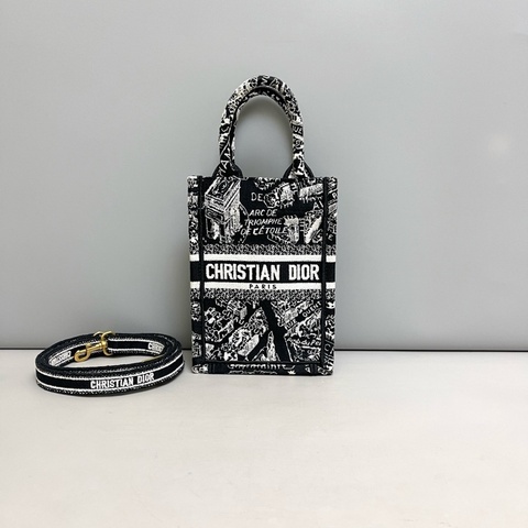 Dior/迪奧book mini黑色刺繡琴譜包