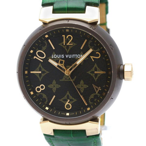 路易威登 Tambour 石英錶 18K 玫瑰金精鋼款 QA139Z