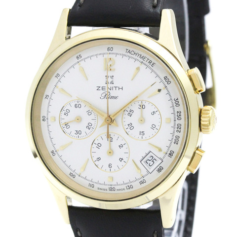 真力時 Prime Chronograph 鍍金手動上鍊男士腕錶 20-0010.420 拋光