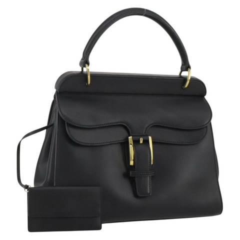 GUCCI 手提包 皮革 黑色 金色 101676 正品 am12616V
