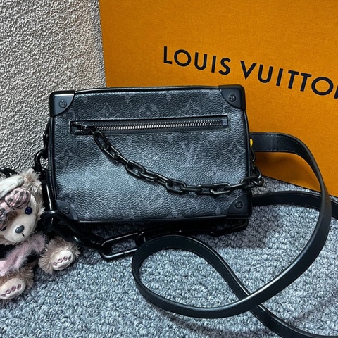 LV路易威登黑花盒子soft trunk mini 郵差包