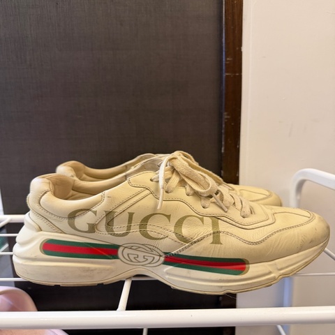 Gucci 米白色 全皮 老爹鞋 球鞋 運動鞋 鞋子 精品鞋 37號
