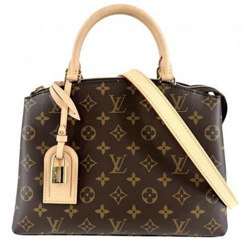 路易威登女士 Petit Palais PM 手提包/肩背包/斜背包 LOUIS VUITTON M45900 Monogram 帆布 棕色 金色五金配件