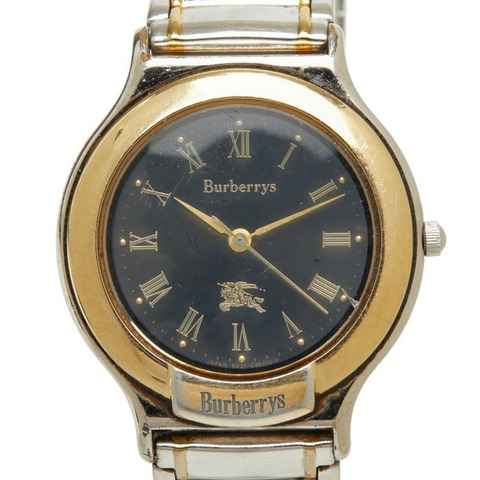 Burberry Logo Watch 6031-G03600 Quartz Black Dival Stainless Steel Plated Women's BURBERRY