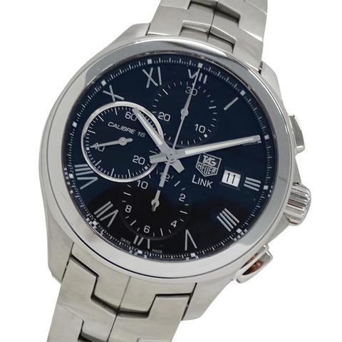 TAG Heuer Link CAT2012 BA0952 男士腕錶，品牌計時表，Caliber 16，自動機芯，不銹鋼 (SS)，銀色和黑色。