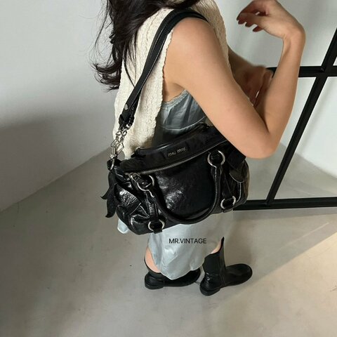 🏷Miu miu豆腐包(黑銀)